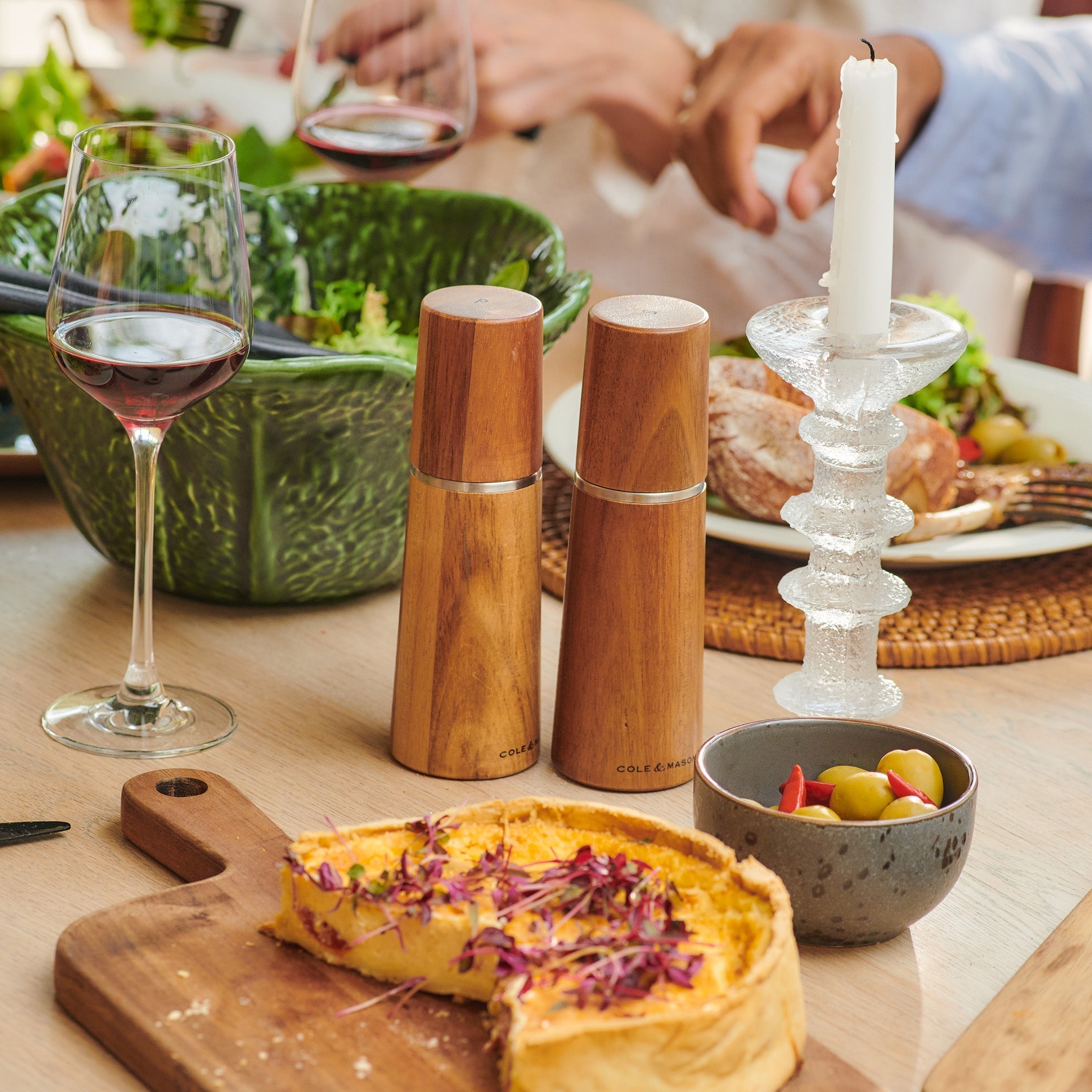 Cole & Mason Marlow Natural Acacia Salt & Pepper Mills