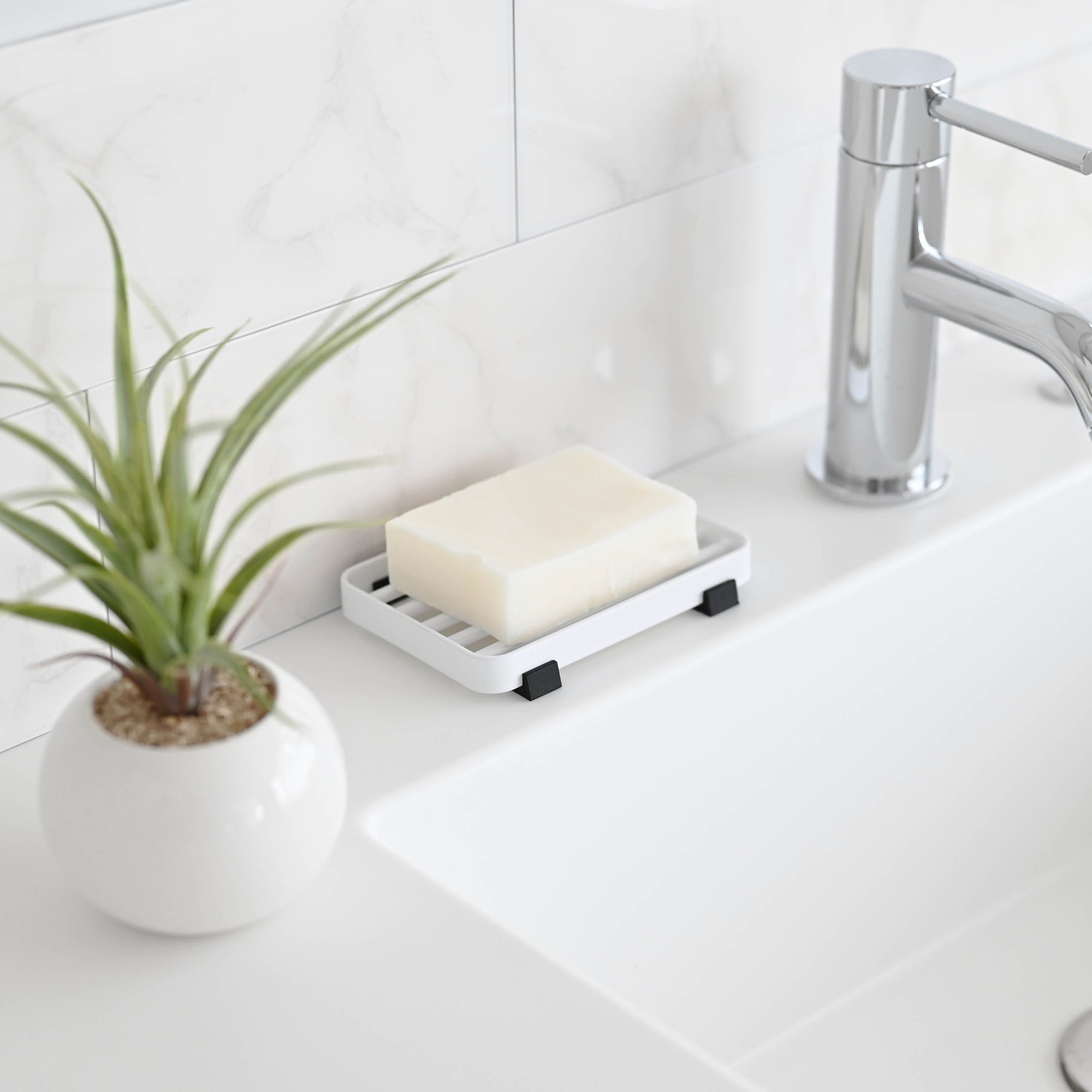 Slotted Soap Tray - Steel